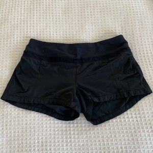 Lululemon Black Running Short with Back Zip
